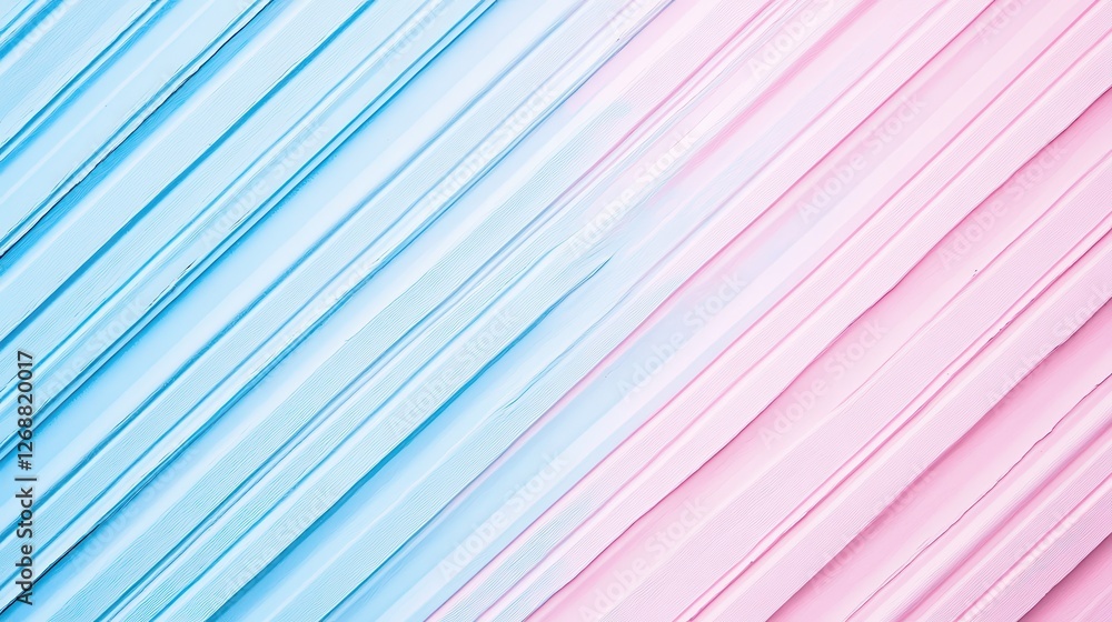 Aufkleber Soft pastel blue and pink dashed lines creating a calming and harmonious background for design projects