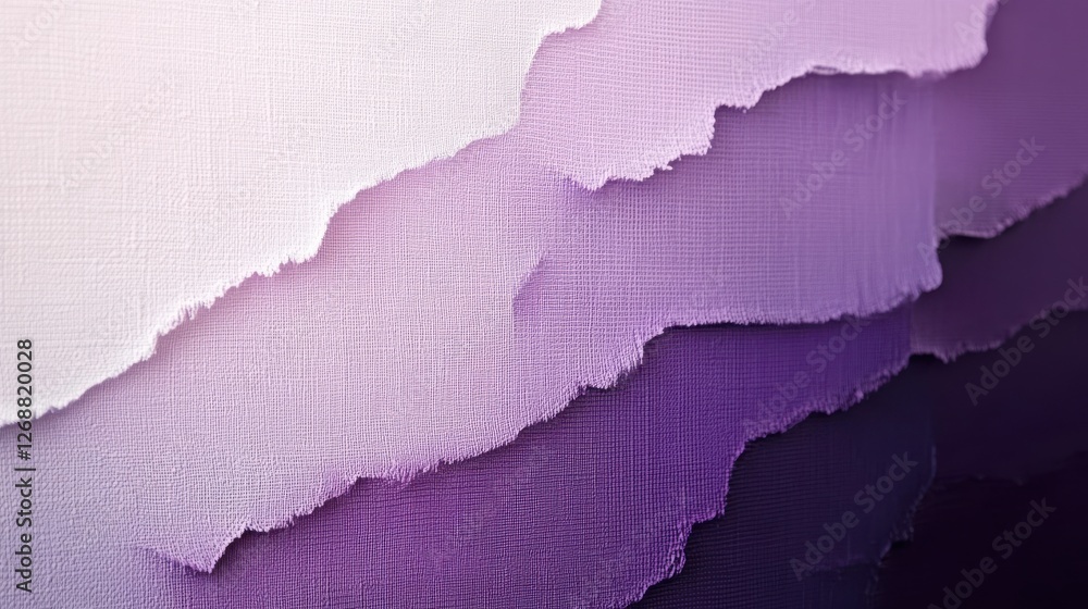 Aufkleber Soft gradient background featuring layers of textured paper in shades of purple transitioning seamlessly to lighter tones