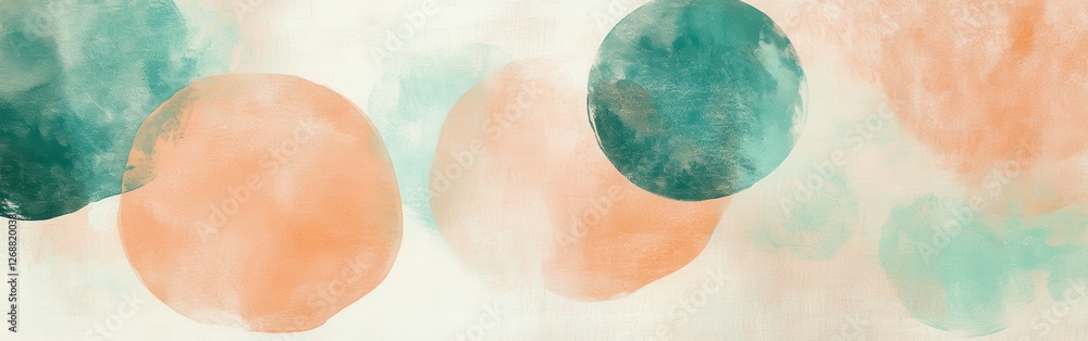 Aufkleber soft pastel circles create a harmonious design that inspires calm and creativity in any setting and 