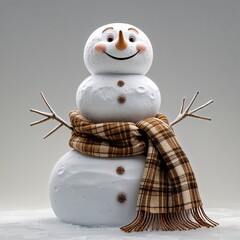 snowman on a white background