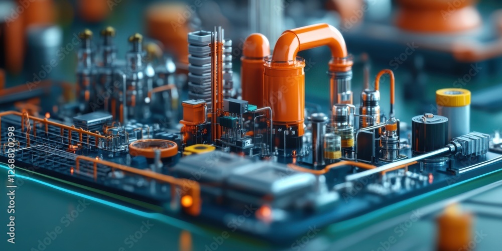 Poster integrating iot in smart manufacturing systems across industries enhancing efficiency and innovation