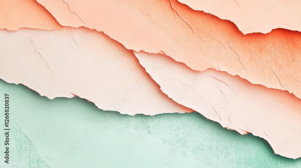 Poster Pencil strokes gradient with torn edges showcasing serene color transition and texture contrast