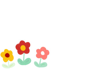 색연필로 그린 꽃 배경