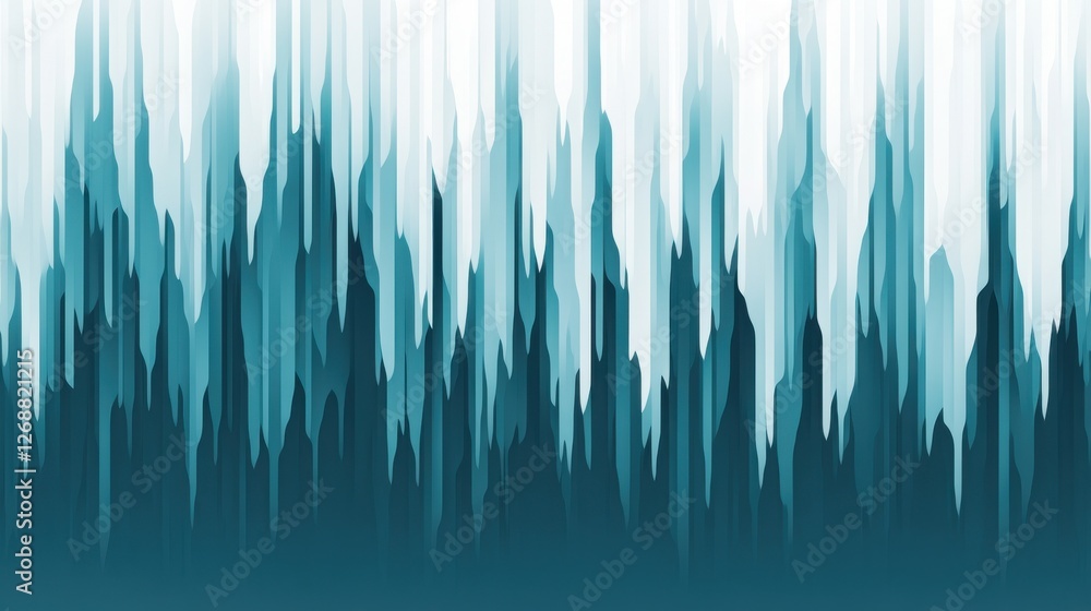 Aufkleber gradient pencil strokes create a calming pastel background with cool blues and greens blending seaml
