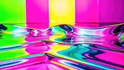 Abstract Chromatic Liquid Reflection
