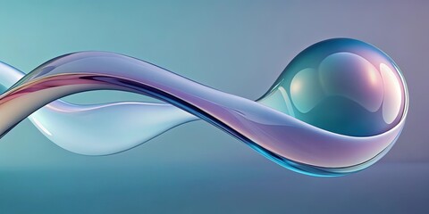 Abstract Glass Form, Teal and Purple Gradient, Background Wallpaper