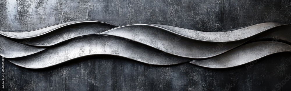 Aufkleber textured charcoal gray background featuring elegant wavy accents in a modern design setting