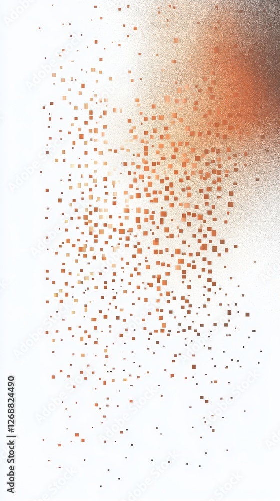 Poster sleek halftone gradient design in copper tones flowing seamlessly across a light background