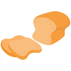 Hand drawn bread cartoon illustration 