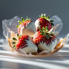 easter eggs on a white plate