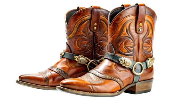 Yellow rain rubber boots in the garden with green grass. Spring background banner for gardening work or nature activities. Copy space for the text