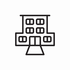 building hotel icon vector sign