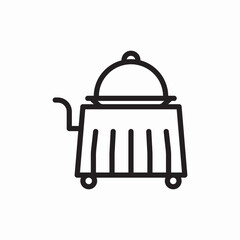 food service covered plate icon vector sign