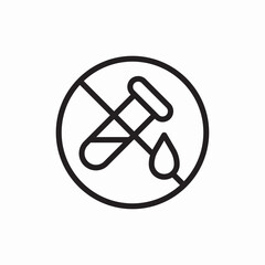 no beaker lab icon vector sign