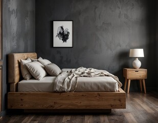 Rustic Interior Mockup, Cozy Modern Rustic Style, Minimalist Home Design, 3D Render