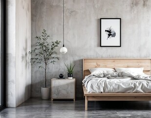 Rustic Interior Mockup, Cozy Modern Rustic Style, Minimalist Home Design, 3D Render
