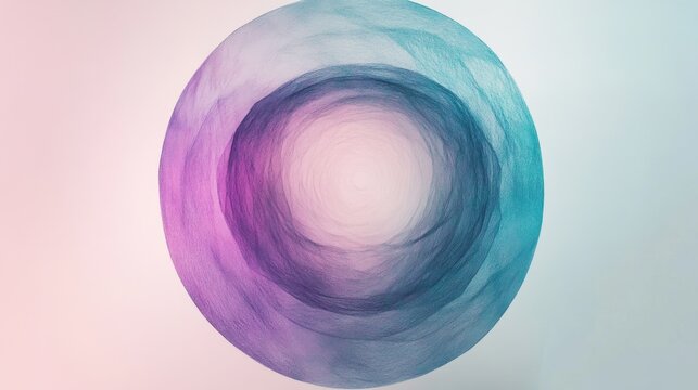 Soft pencil strokes create a gradient circle showcasing blending colors and subtle transitions inspired by artistic expression