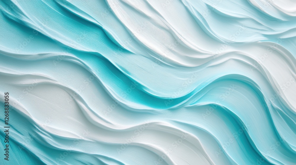 Poster minimalist gradient design featuring soft pencil strokes in shades of blue and white for serene aest