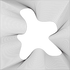 Square blend line fluid shape. Technology modern design