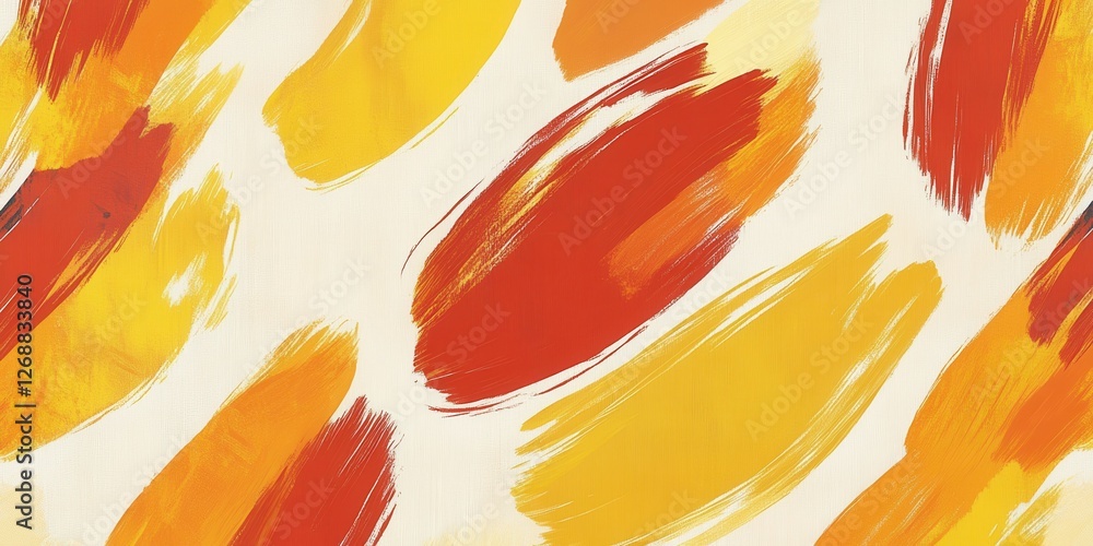 Aufkleber textured illustration showcasing warm colors with abstract brush strokes in a vivid pattern