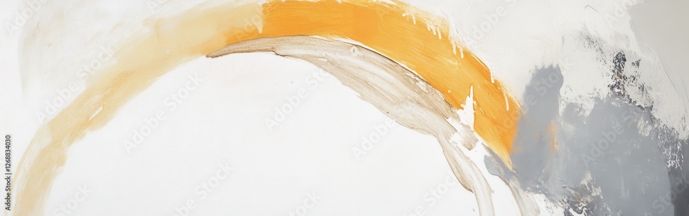 Aufkleber vibrant brush strokes on elegant white canvas create a modern art piece showcasing dynamic textures 