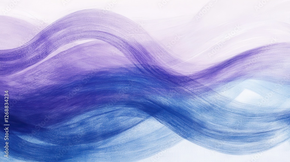Poster elegant pastel pencil strokes create serene waves in soothing hues for artistic expression and calm 