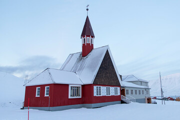 Church in Longyearbyen, the capital of Svalbard, Spitzbergen