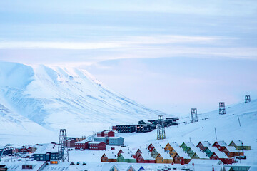 Longyearbyen, the capital of Svalbard, Spitzbergen