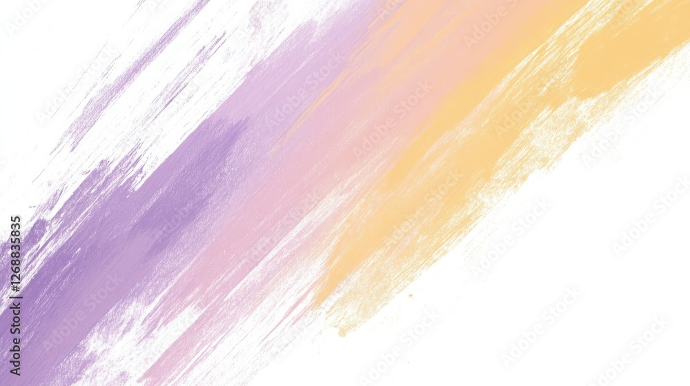 Fototapete abstract composition with soft hues blending on a white background creating a serene and contemporar
