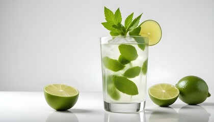 Mojito cocktail isolated on a white background