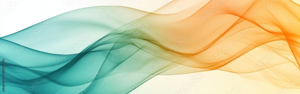 Poster Soft gradient of abstract pencil strokes in vibrant hues creating a tranquil and artistic visual experience