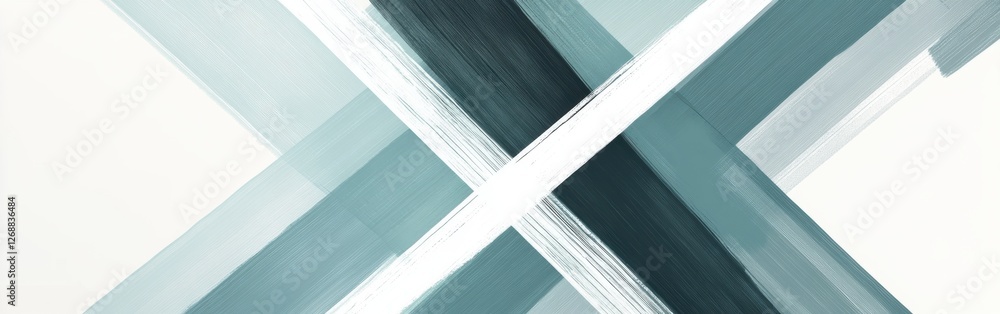Poster abstract pencil strokes create a muted teal gradient emphasizing texture and depth in soft hues