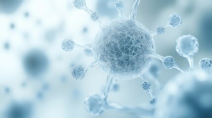  light blue molecular structures design for medical abstract molecules technology and chemistry background.