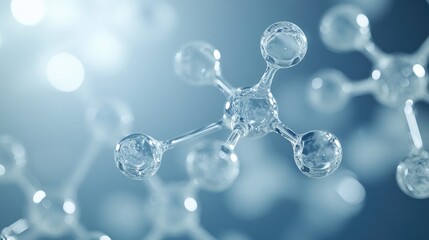  light blue molecular structures design for medical abstract molecules technology and chemistry background.