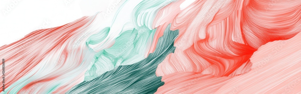 Poster abstract composition from pencil strokes creating a vibrant interplay of colors resembling fluid mot