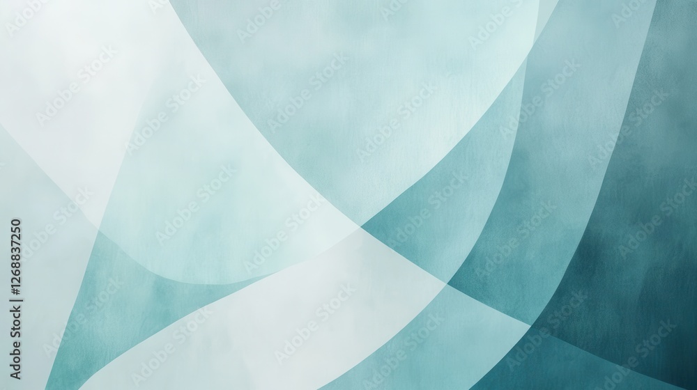 Fototapete soft muted mint abstract pattern creates tranquil atmosphere with flowing shapes and gentle hues for