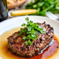 grilled beef steak