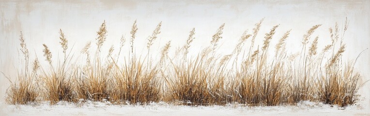Fototapeta premium Golden brown grass texture displays natural beauty in a serene landscape under soft light
