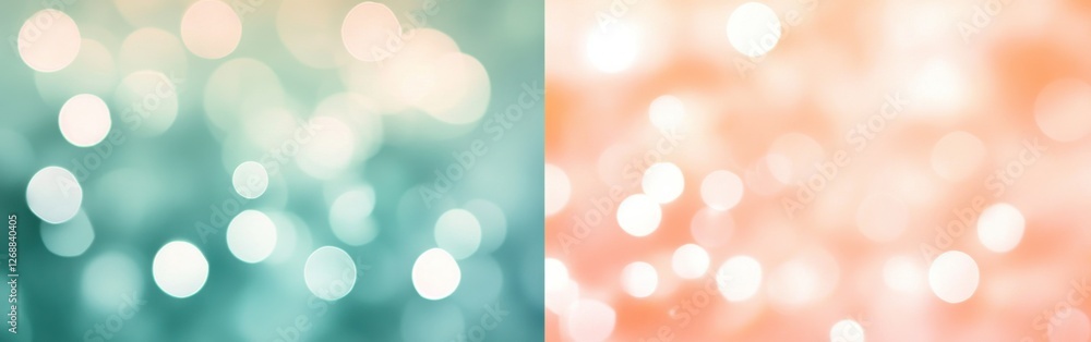 Poster soft pastel gradient blends of mint green and peach create a calming visual experience in a serene s