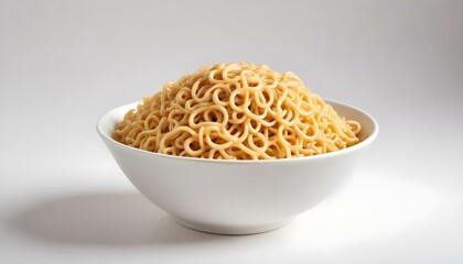 instant noodles isolated on white background