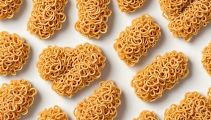 instant noodles isolated on white background