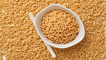 instant noodles isolated on white background
