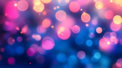 Colorful bokeh lights, night party background