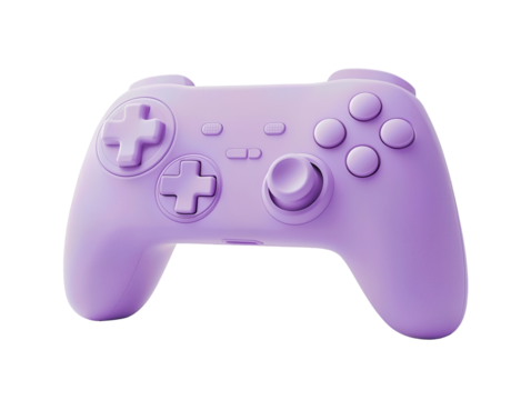 Isolated Lilac Color Gamepad Controller