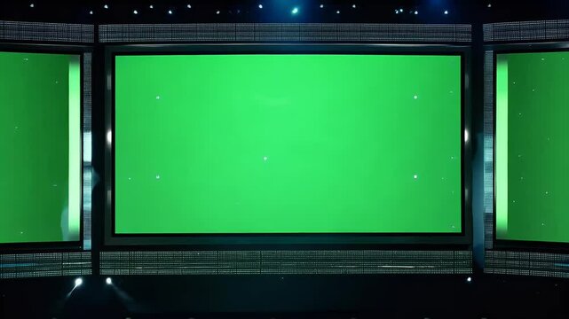 Loopable video wall featuring multiple ed videos displayed chroma key green screens designed custom content integration dynamic portfolio presentations