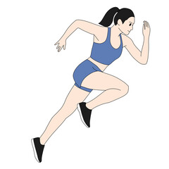 woman jumping in the air