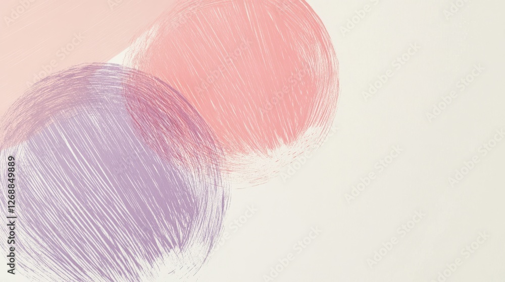 Poster colorful abstract circles on a minimalist white background create a soothing atmosphere in modern de