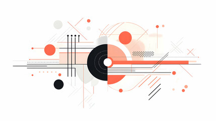 Obraz premium Abstract geometric design, technology, innovation, background