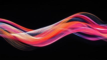 Naklejka premium Abstract neon liquid flow in a dynamic pattern