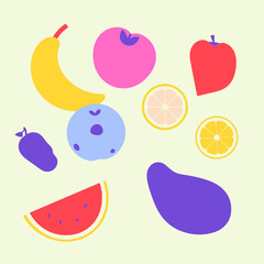 fruit vector art background green